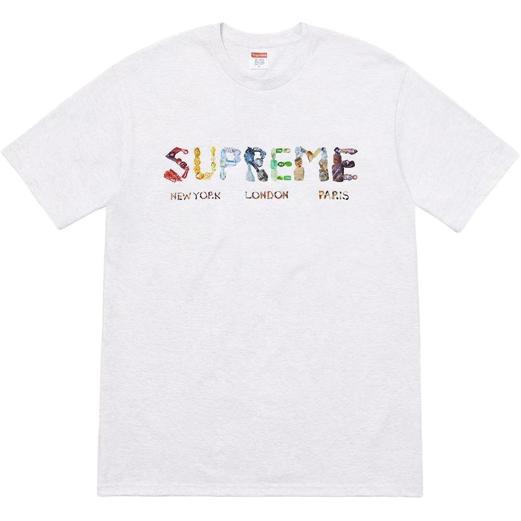 Supreme SS18 Rocks Logo Tee Grey