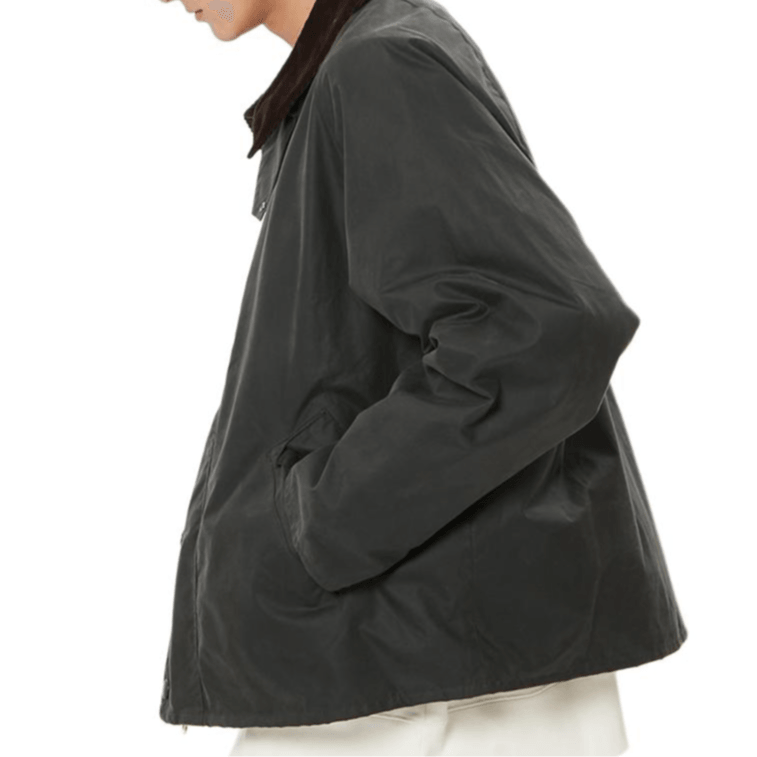 Barbour Waxed Short Jacket Green — фото 4
