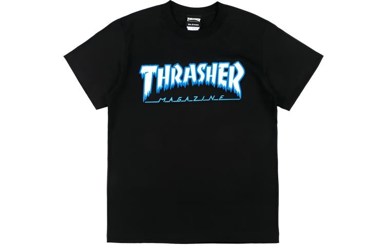 Thrasher Home Town Ice Blue Tee Black