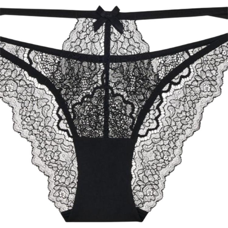 Victoria'S Secret Dream Angels Lace Cutout Panty Black — фото 2