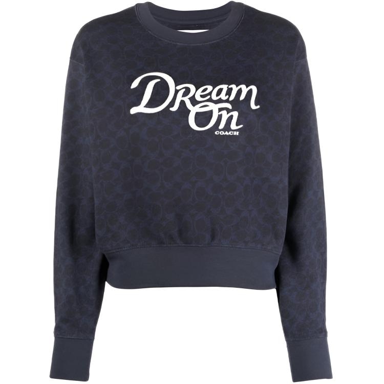 Coach Dream On Crewneck Sweatshirt Navy