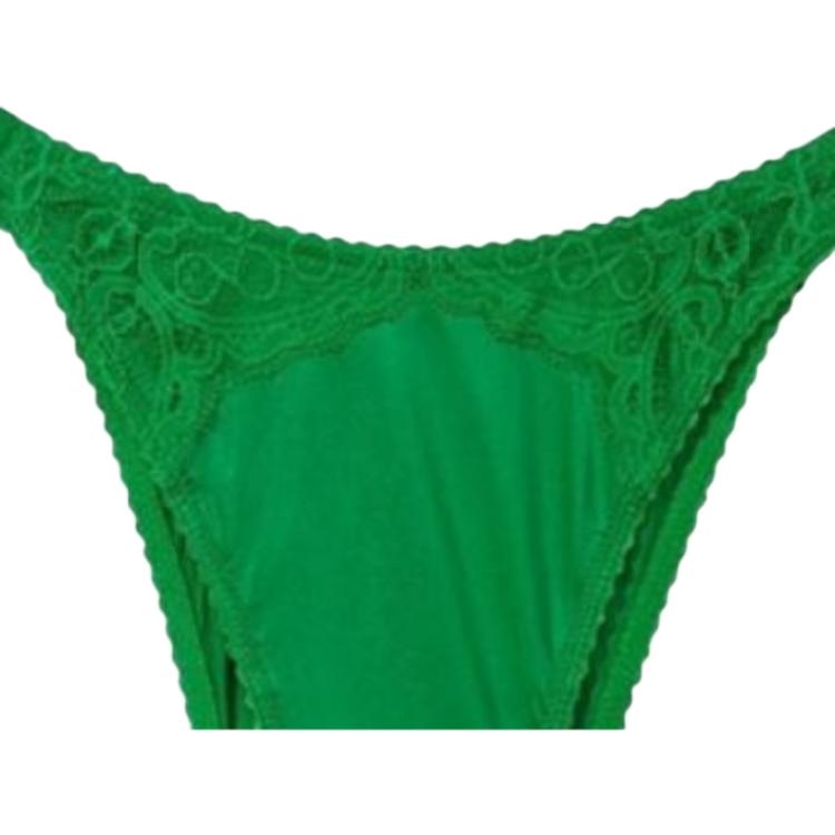 Victoria'S Secret Logo Lace Bikini Bottom Green — фото 4