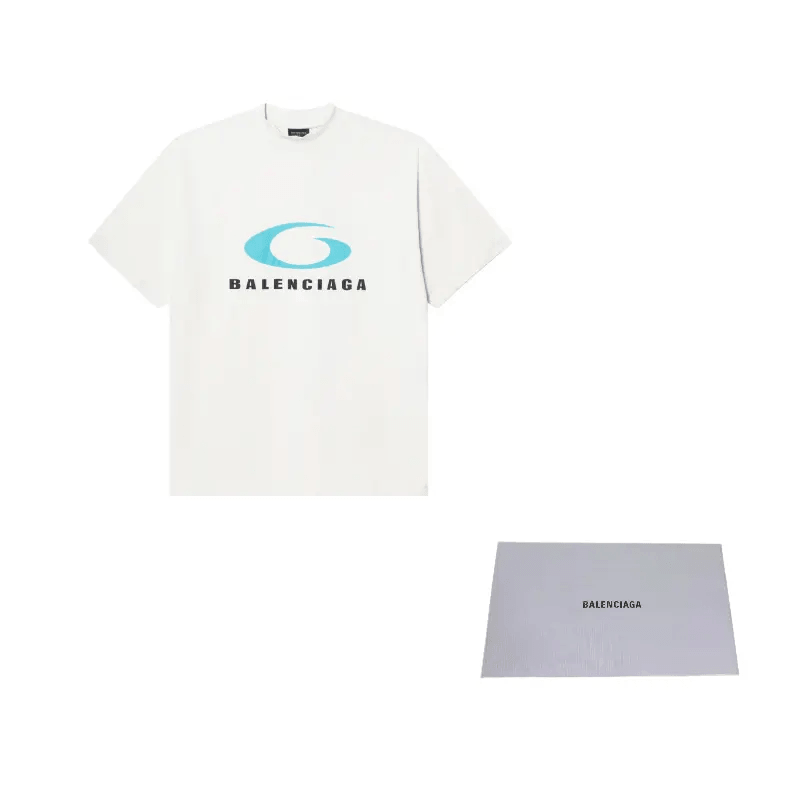 Balenciaga SS24 Logo Print T-Shirt White — фото 7