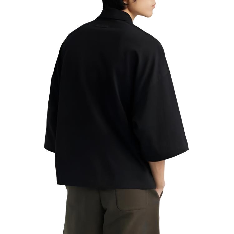 Fear Of God Essentials Pique Polo Obsidian Black — фото 4