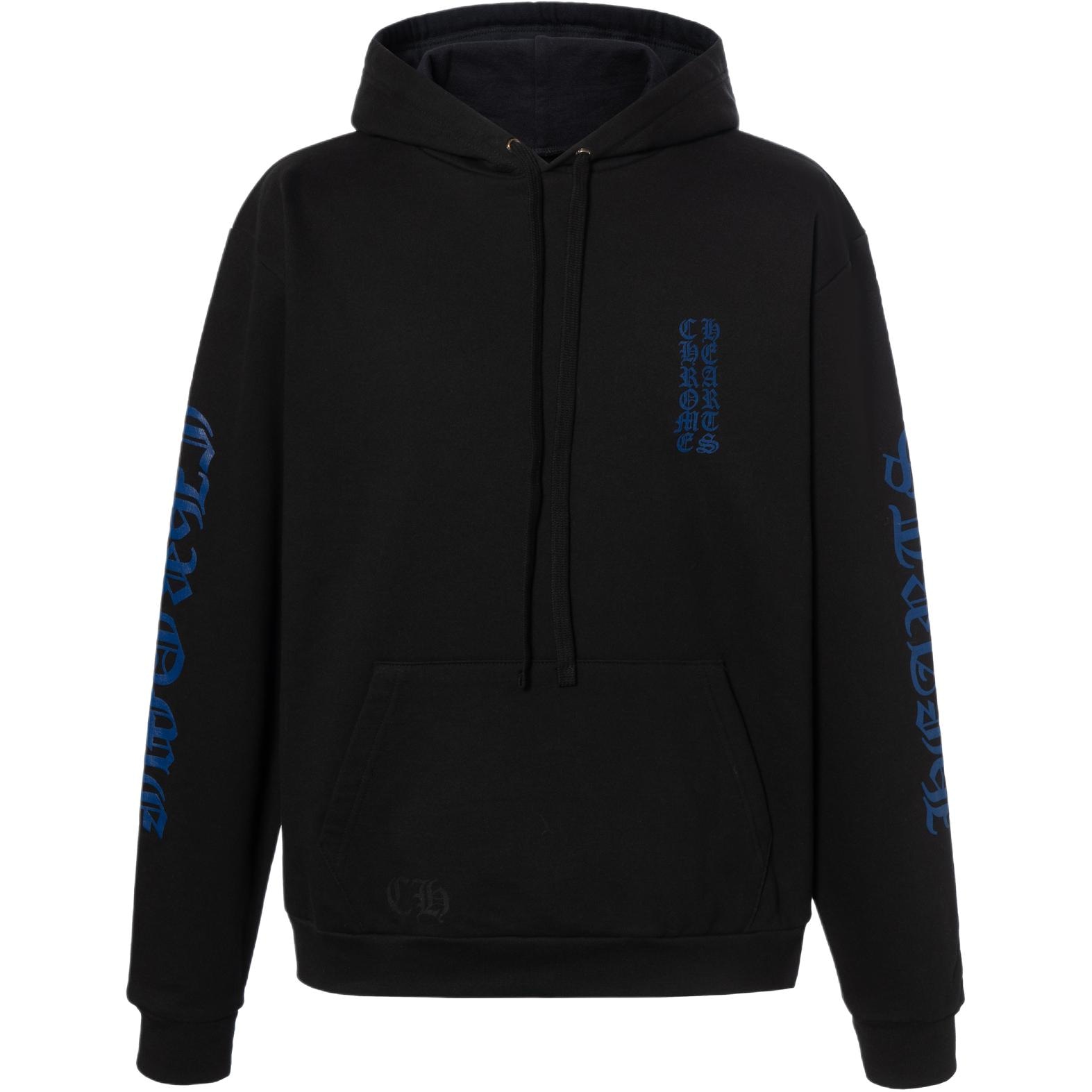 Chrome Hearts 克罗心 字母印花加绒连帽长袖 卫衣 男款 黑色