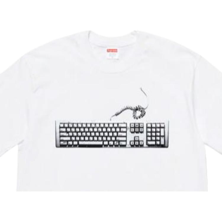 Supreme SS19 Keyboard Tee White — фото 4