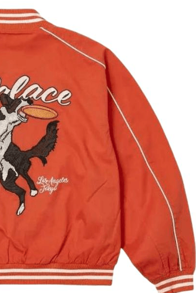 Palace x Spitfire SS23 Baseball Jacket Red — фото 4