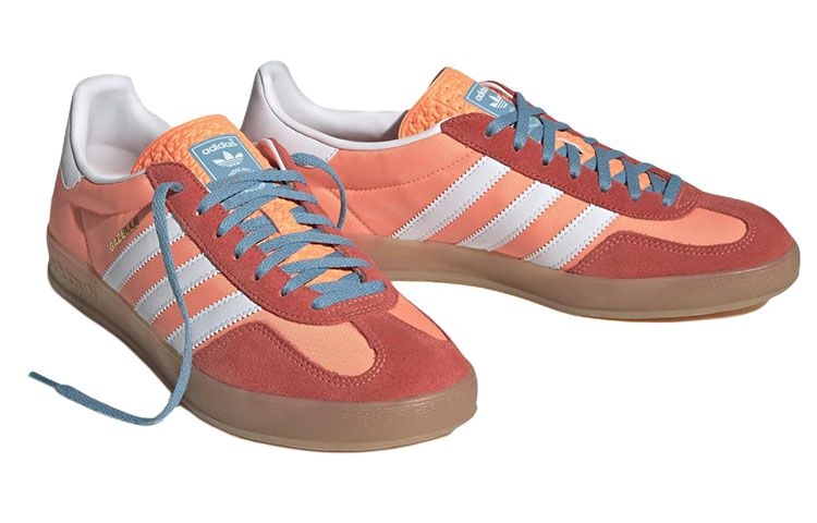 Adidas Gazelle White Orange — фото 2