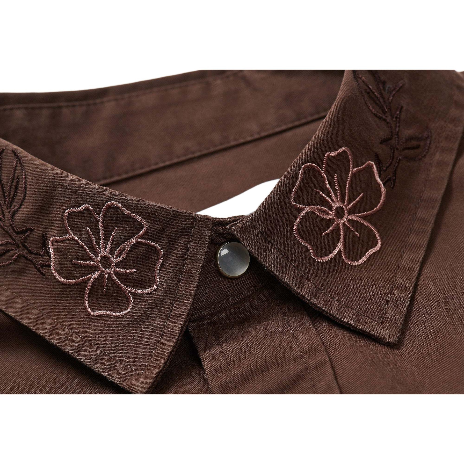 Palace SS24 FLEXUS SHIRT NICE BROWN — фото 2