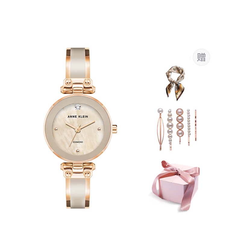 安妮克莱因 Anne Klein Quartz Watch 24mm Black Dial — фото 7