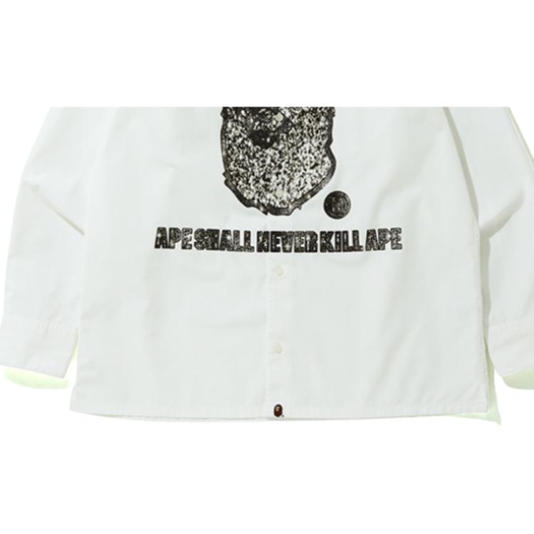 A BATHING APE BAPE Logo Print Long Sleeve Shirt — фото 5