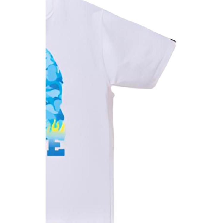 A BATHING APE FIRE CAMO BAPE FLAME TEE MENS T — фото 5