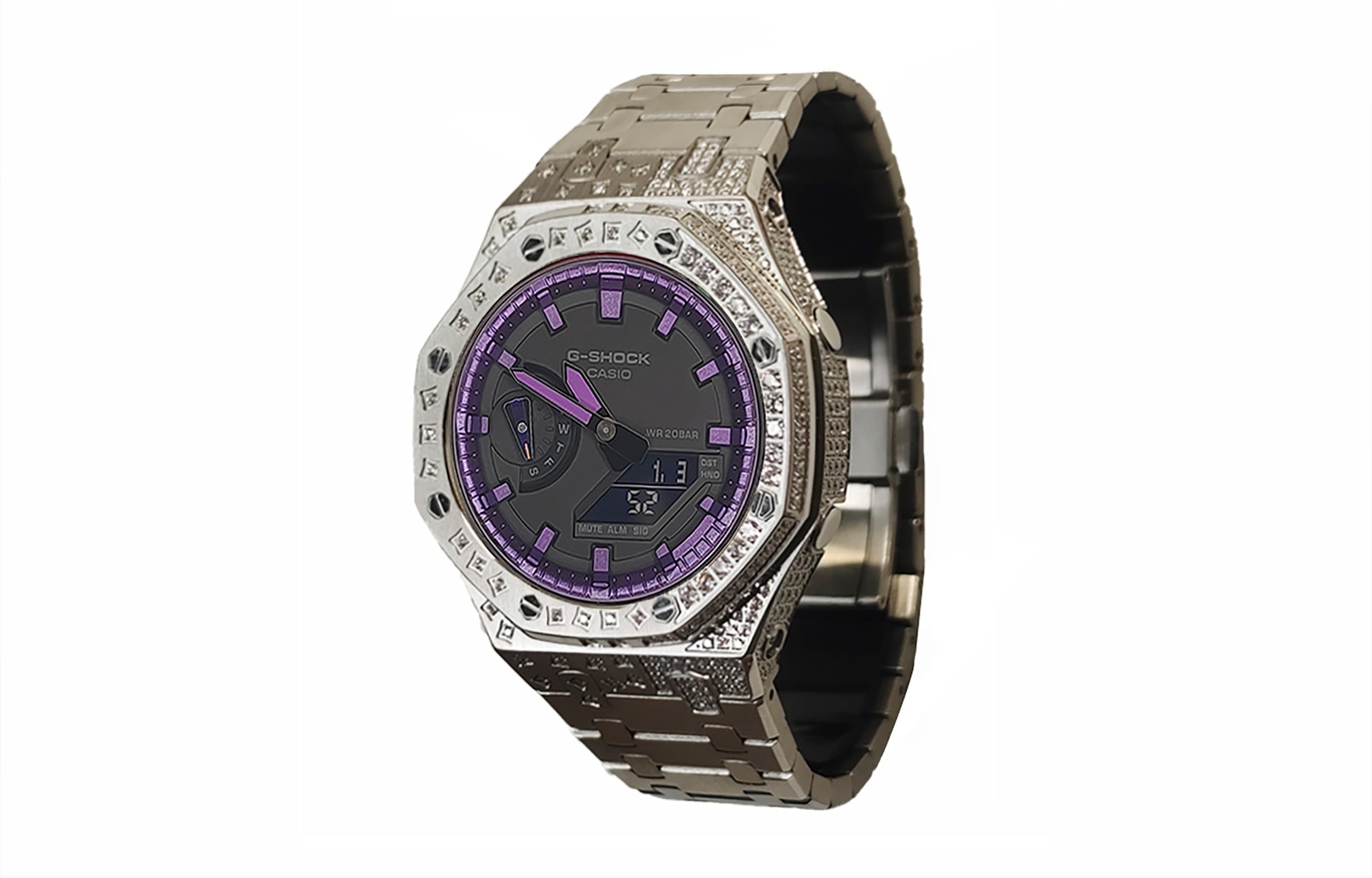 Часы Casio GA-2100 Silver Violet