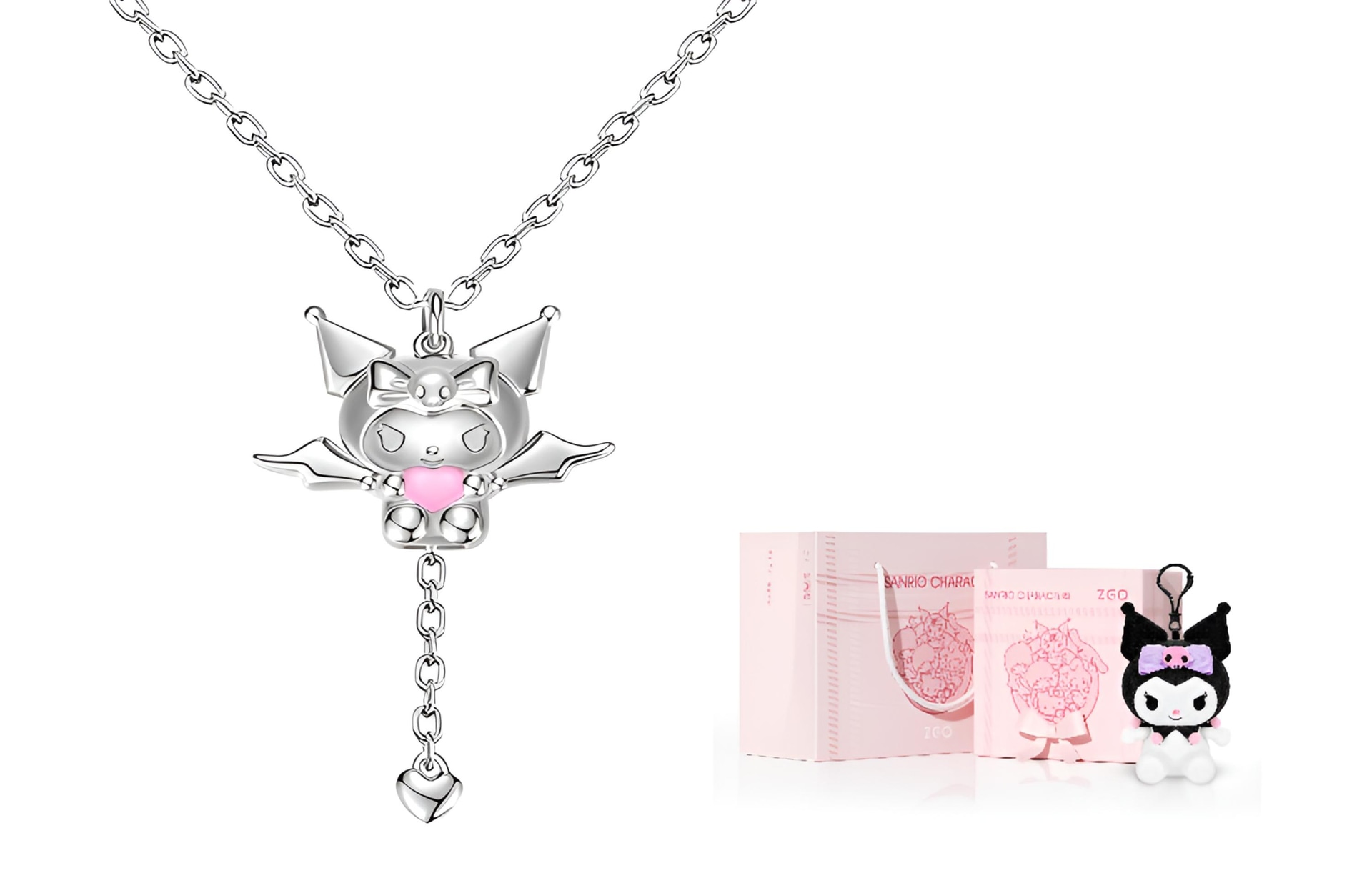 Sanrio Kuromi Cupid Heart Necklace
