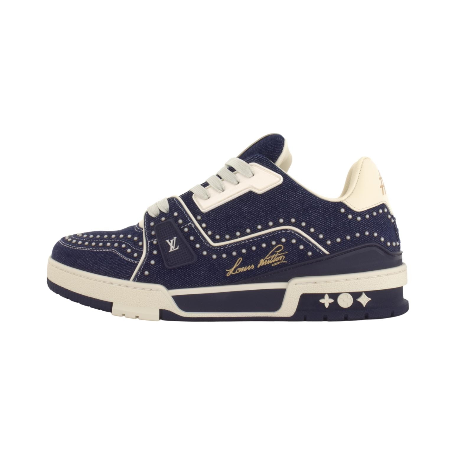 Кроссовки Louis Vuitton Trainer Denim Blue