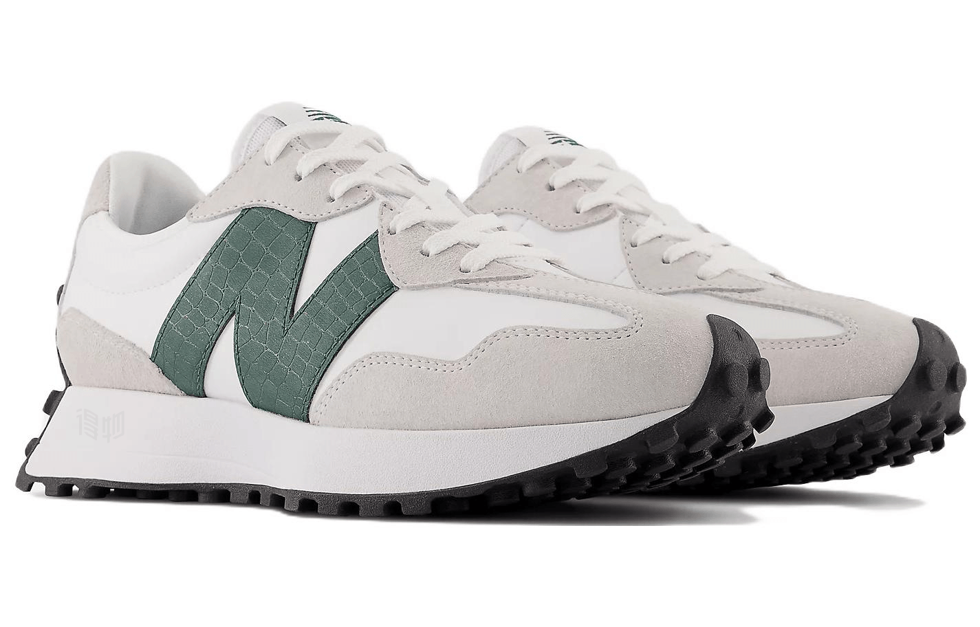 New Balance 327 Grey White Green — фото 3