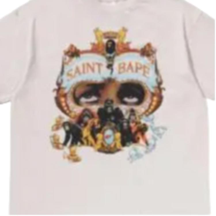 Saint Mxxxxxx BAPE FW25 Mask Print Tee — фото 6