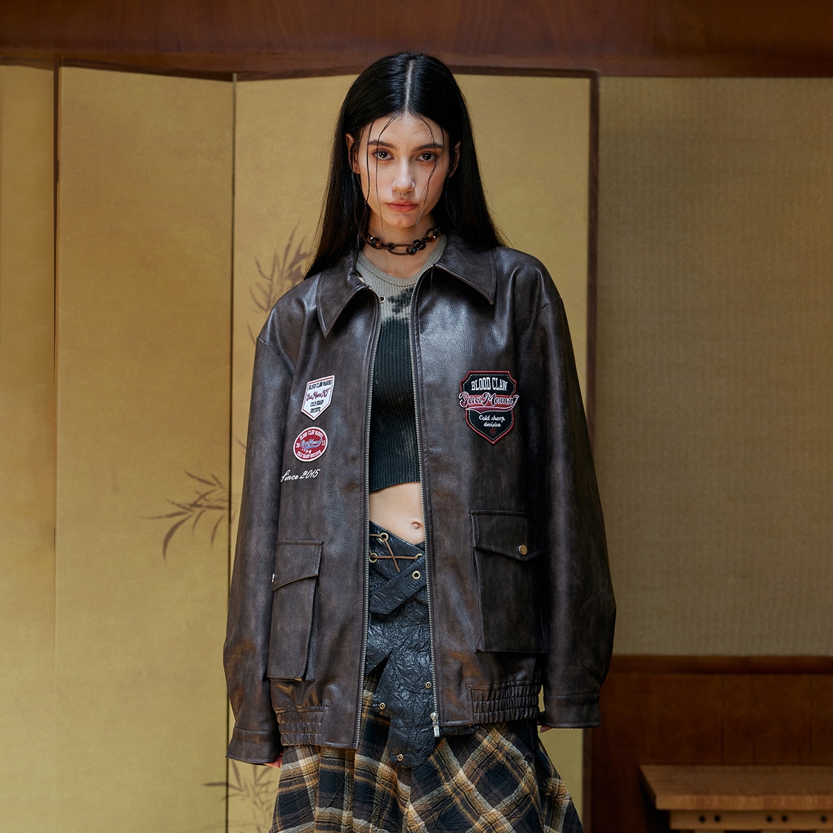 Suamoment Vintage PU Jacket — фото 10