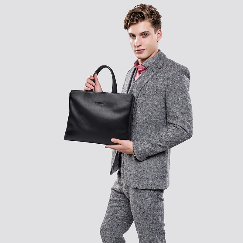 Bison Denim American Bison Horizontal Briefcase Black — фото 10