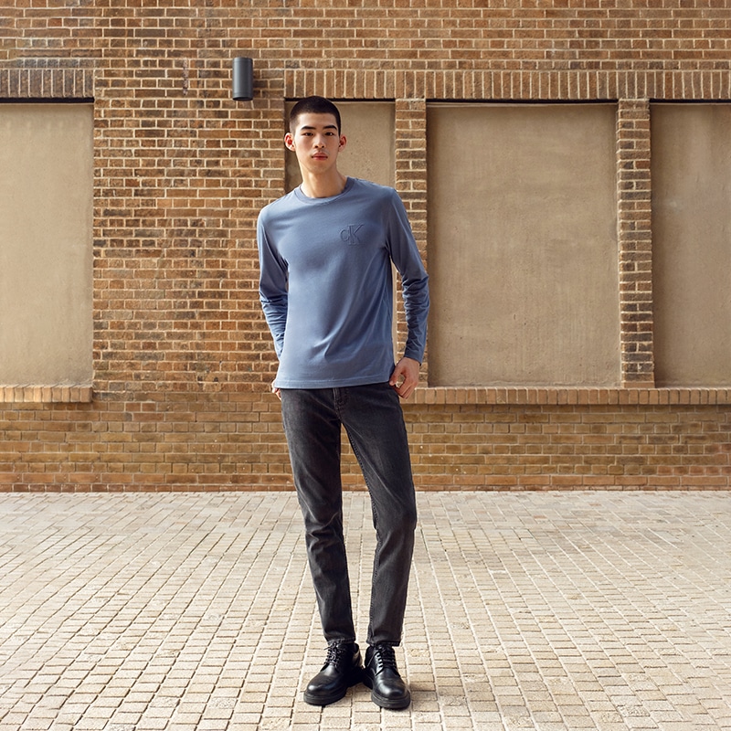 Calvin Klein Slim Fit Wedge Jeans Black — фото 1
