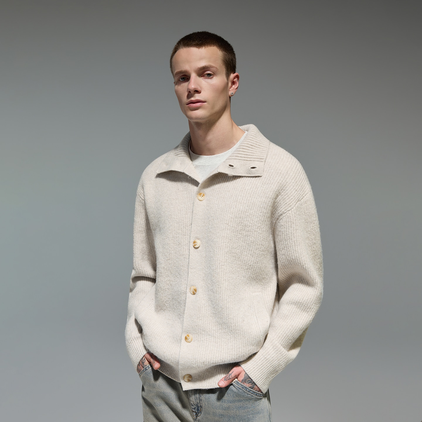 Chinism Classic Stand Collar Cardigan — фото 4