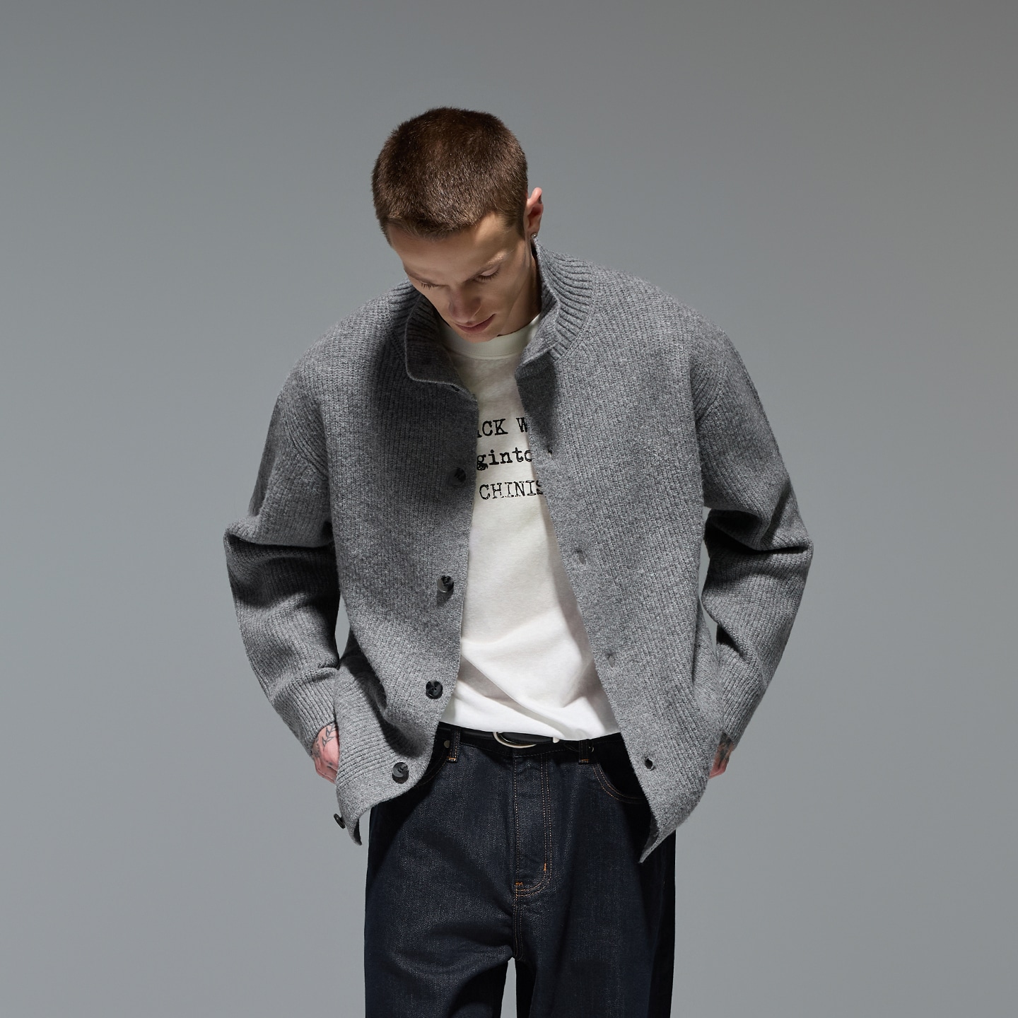 Chinism Classic Stand Collar Cardigan — фото 11