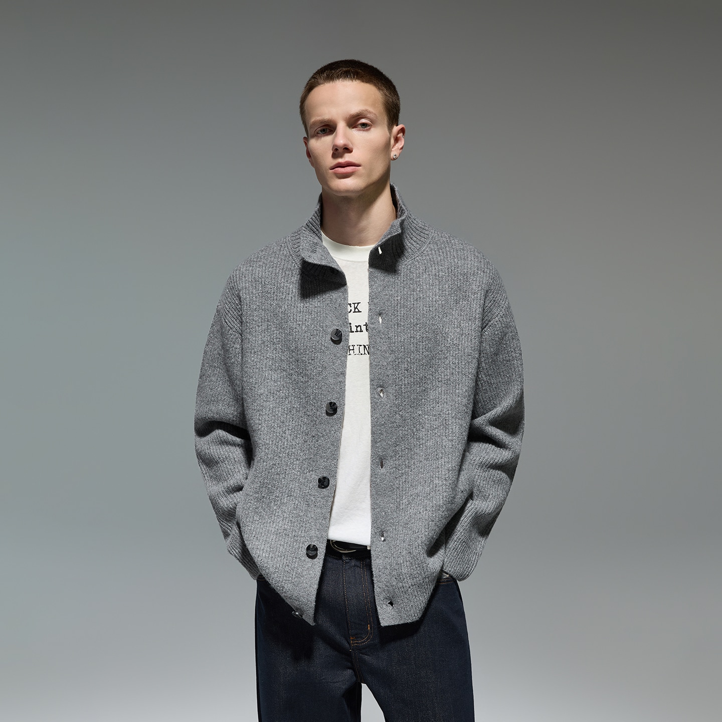 Chinism Classic Stand Collar Cardigan — фото 10