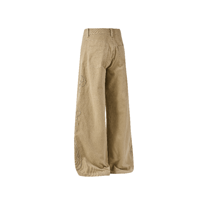 Kreate Reincarnation Totem Embroidered Wide Leg Pants — фото 1