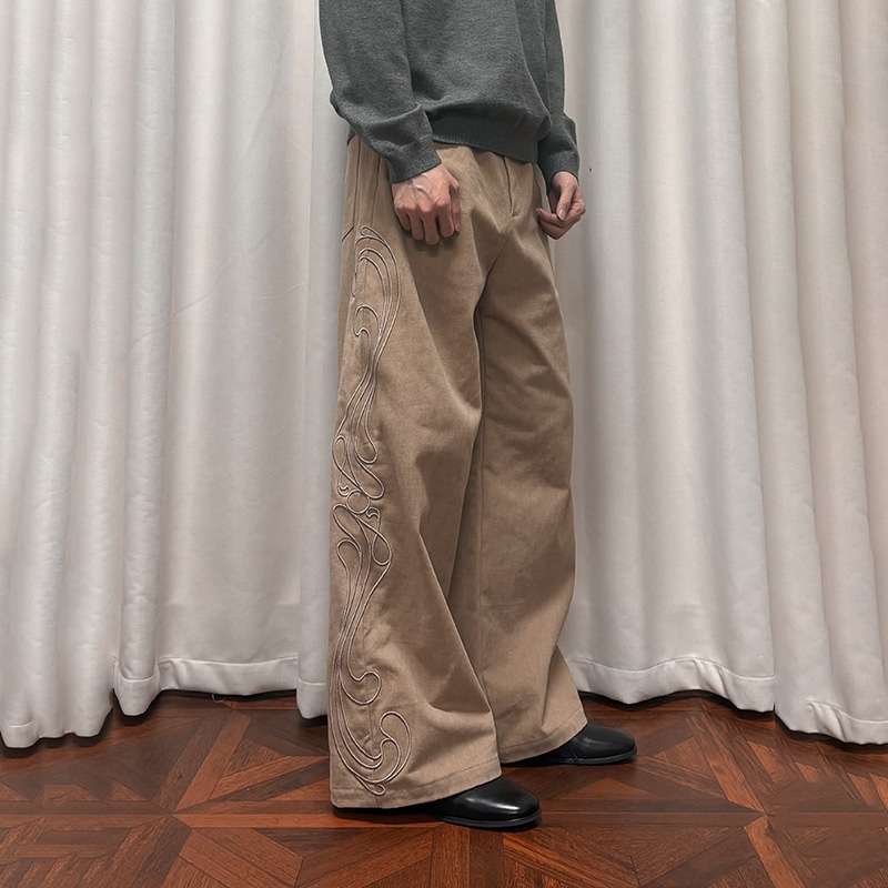 Kreate Reincarnation Totem Embroidered Wide Leg Pants — фото 3