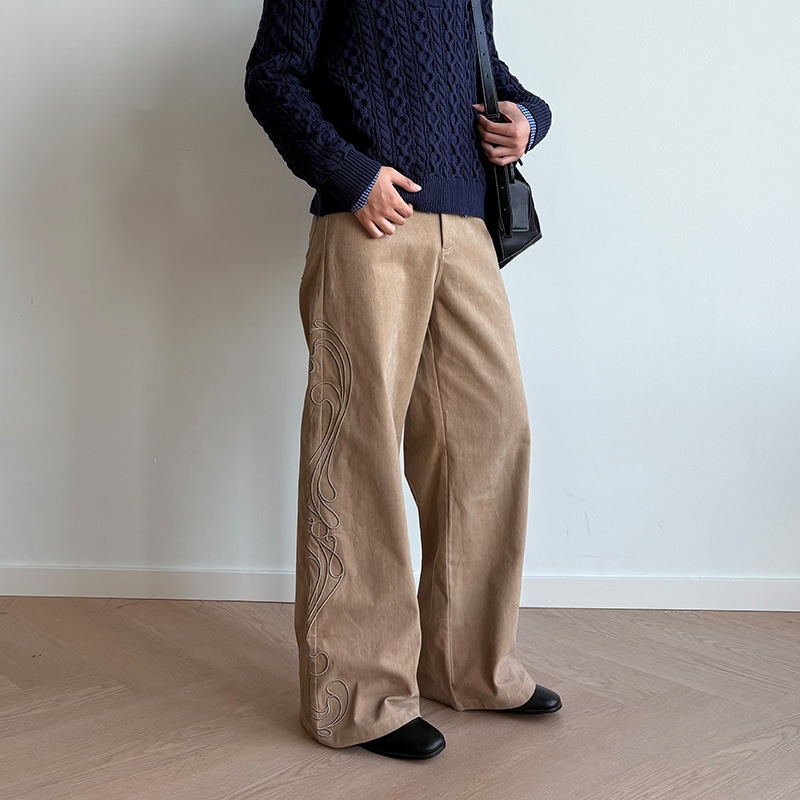 Kreate Reincarnation Totem Embroidered Wide Leg Pants — фото 2