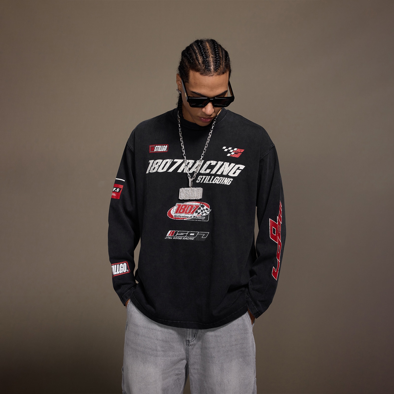 1807 Racing Patchwork Long Sleeve Tee — фото 7