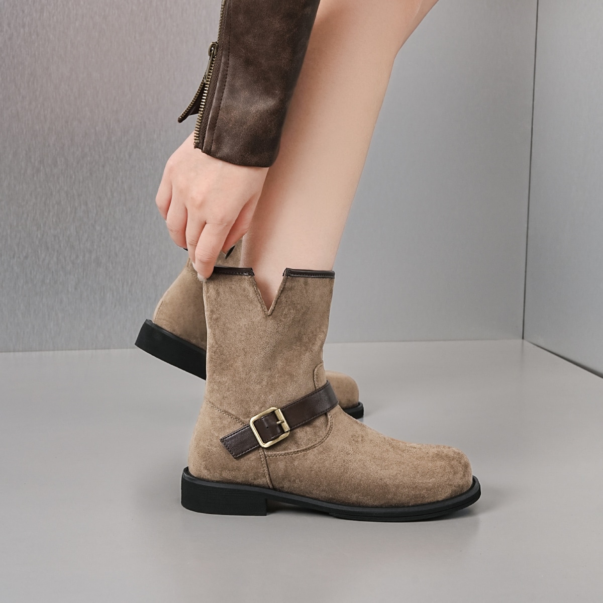 Eblan Short Boots Khaki — фото 5