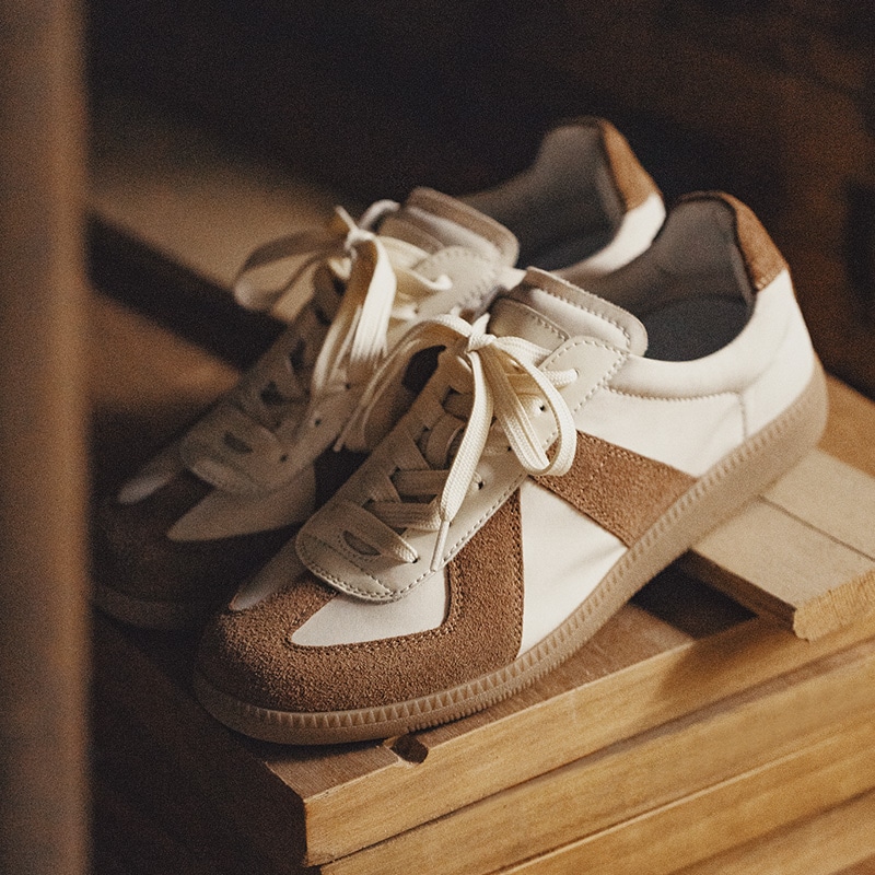 Maden Retro Low-Top Trainers White Brown — фото 7