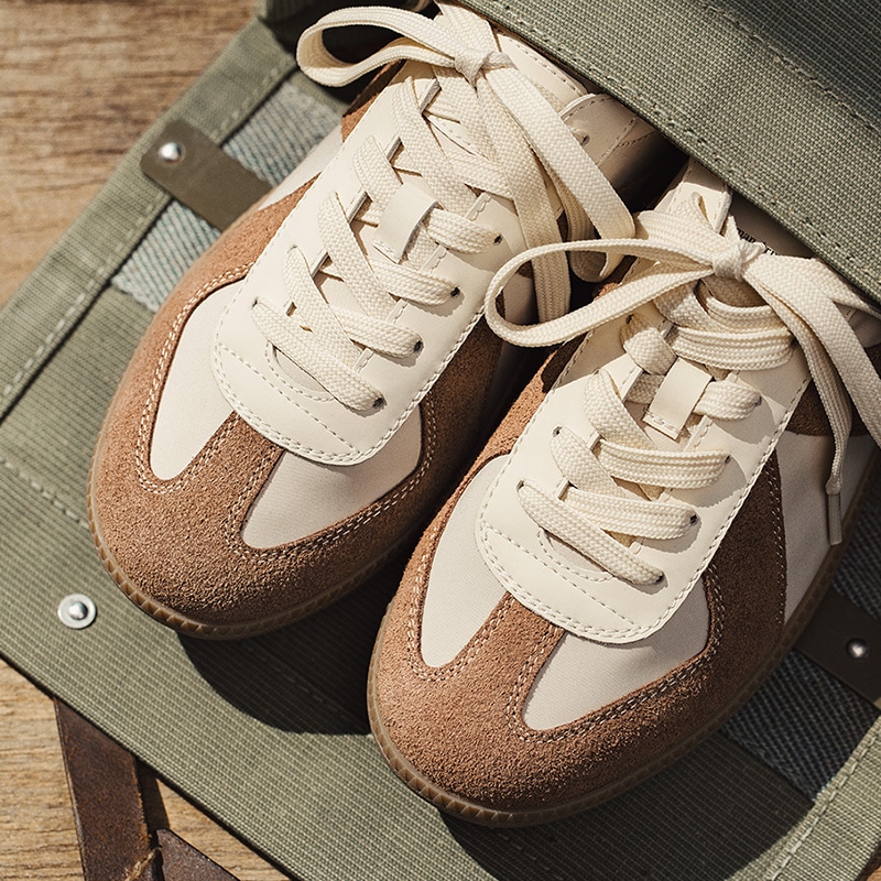 Maden Retro Low-Top Trainers White Brown — фото 2