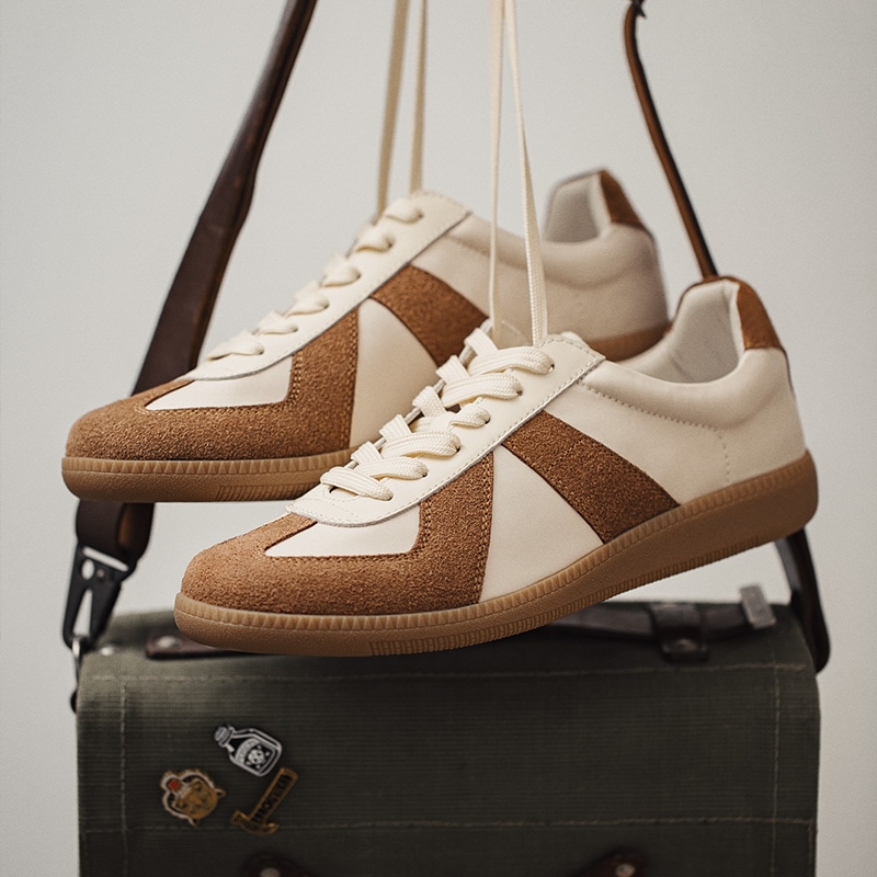 Maden Retro Low-Top Trainers White Brown — фото 4