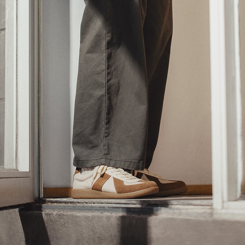 Maden Retro Low-Top Trainers White Brown — фото 5