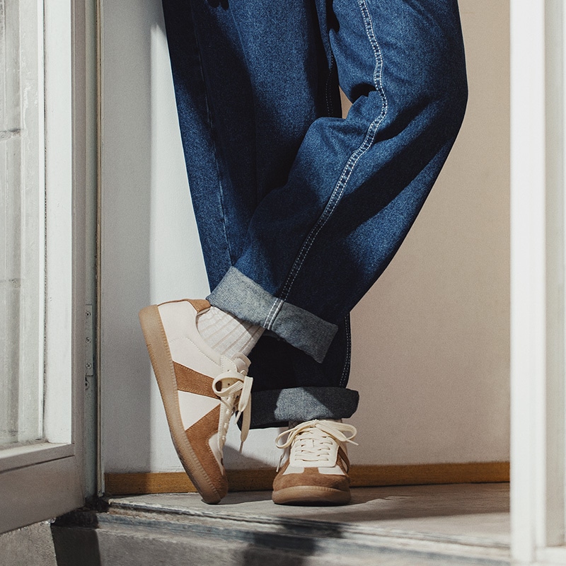 Maden Retro Low-Top Trainers White Brown — фото 6