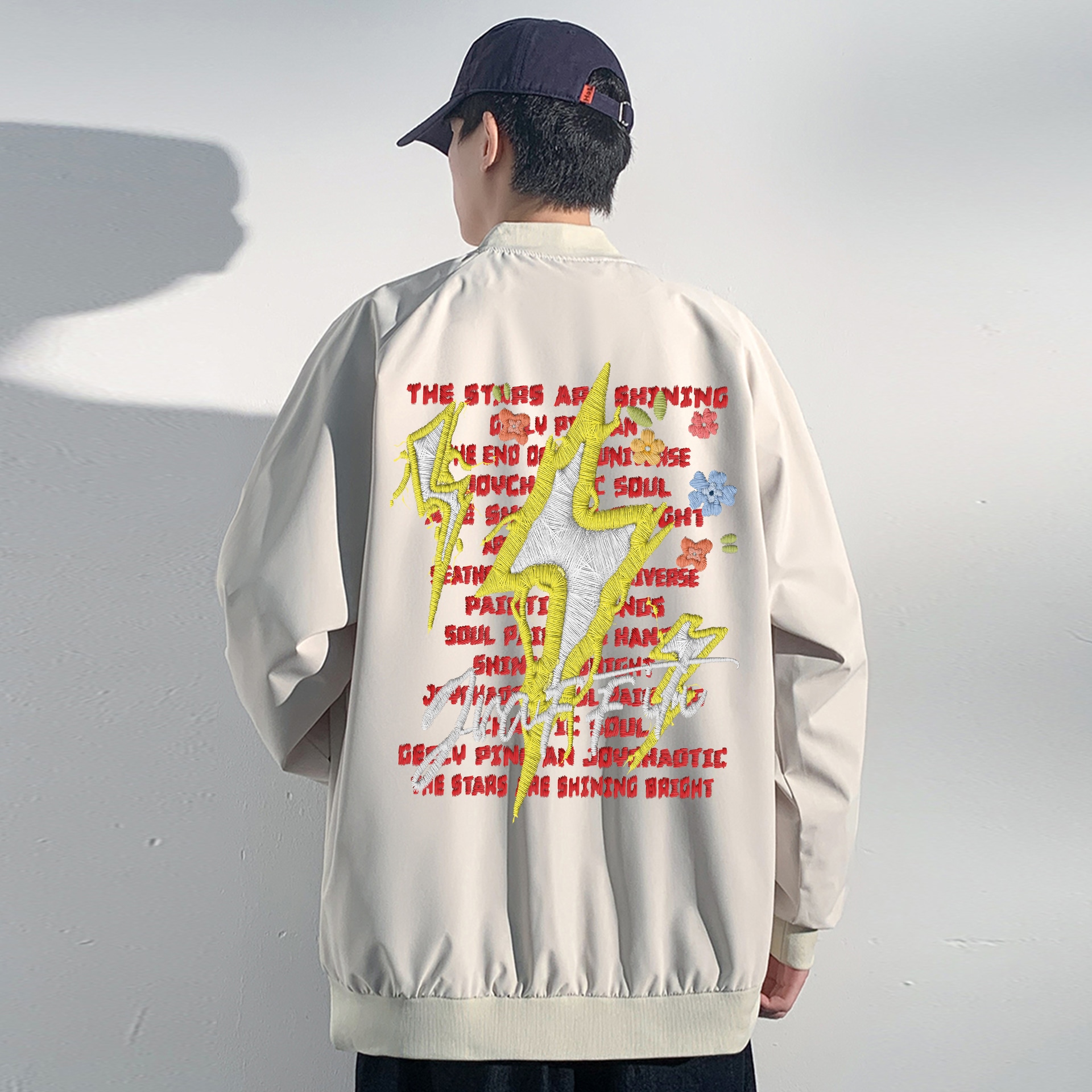 Ayea Retro Floral Lightning Baseball Jacket — фото 5