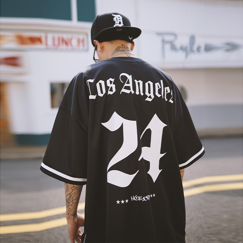 Holycrap 24 Embroidered Baseball Tee Black — фото 3