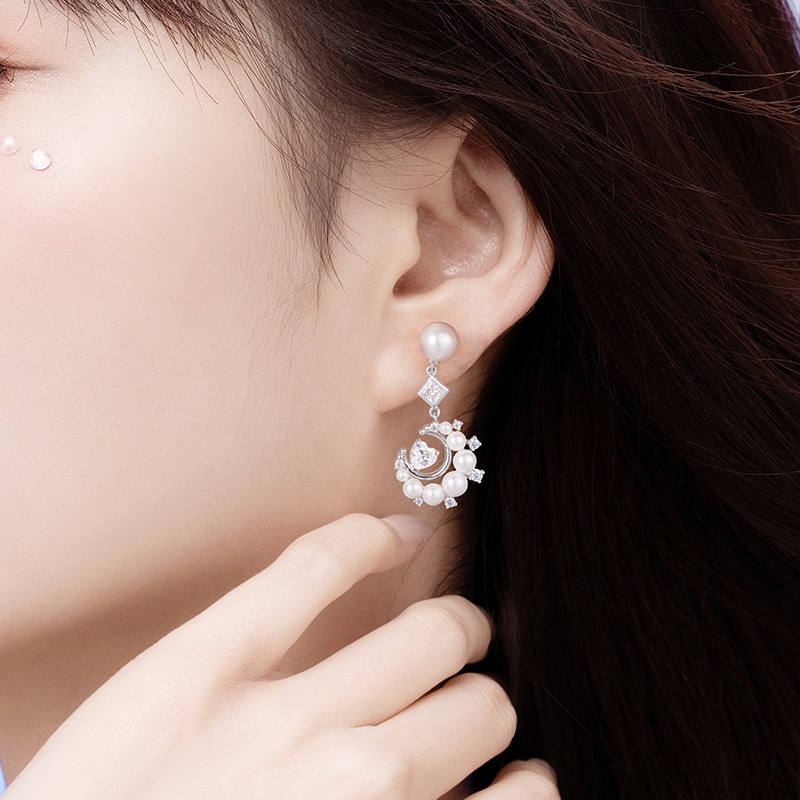 Fanci Dream Heart Moon Earrings — фото 1
