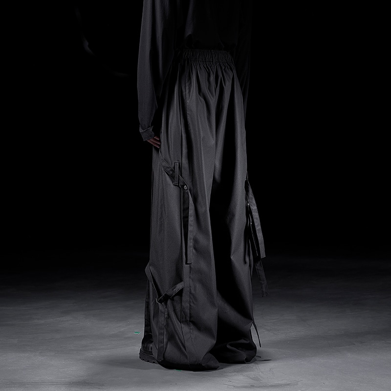 HUANXIANGZHE Huànxiàngzhě Wide Leg Trousers Black — фото 5