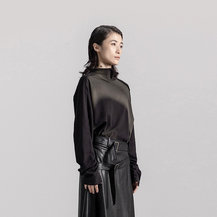 HUANXIANGZHE Huanzhe High Neck Knit Black — фото 4