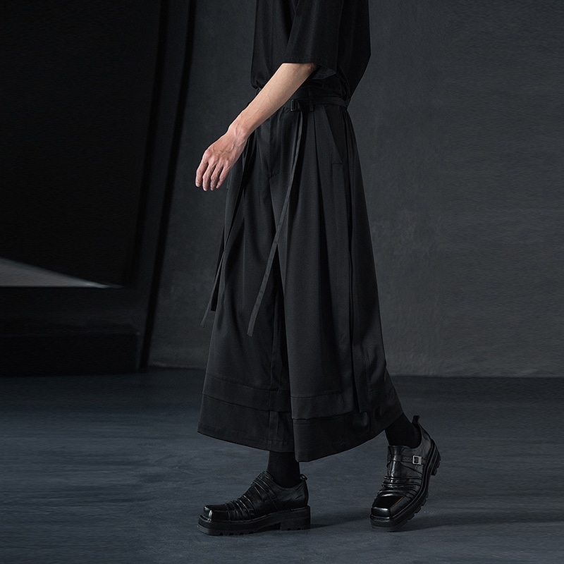 HUANXIANGZHE Huanzhe Wide Leg Pants Black — фото 4