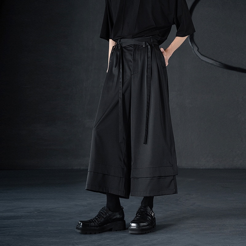 HUANXIANGZHE Huanzhe Wide Leg Pants Black — фото 3