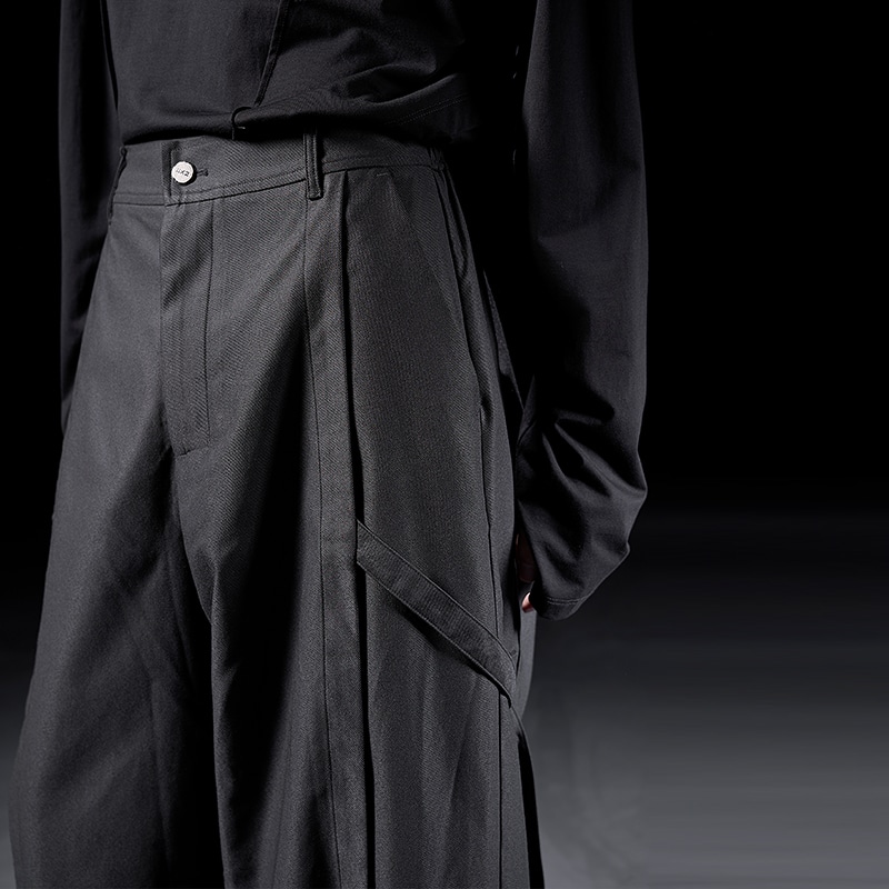 HUANXIANGZHE Huànxiàngzhě Wide Leg Trousers Black — фото 6