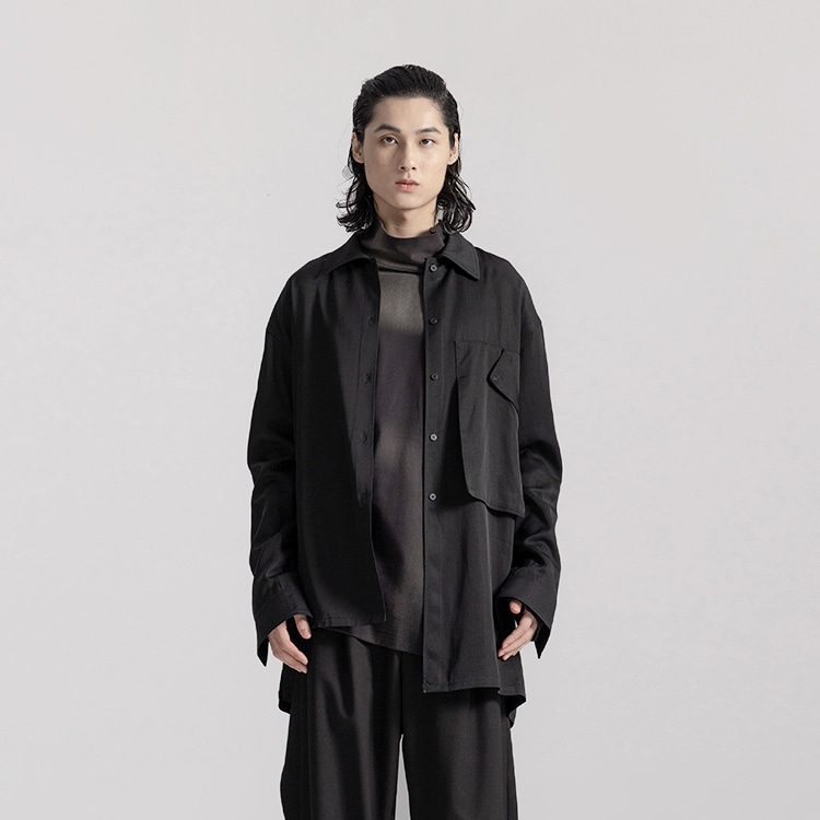HUANXIANGZHE Huanzhe High Neck Knit Black — фото 6