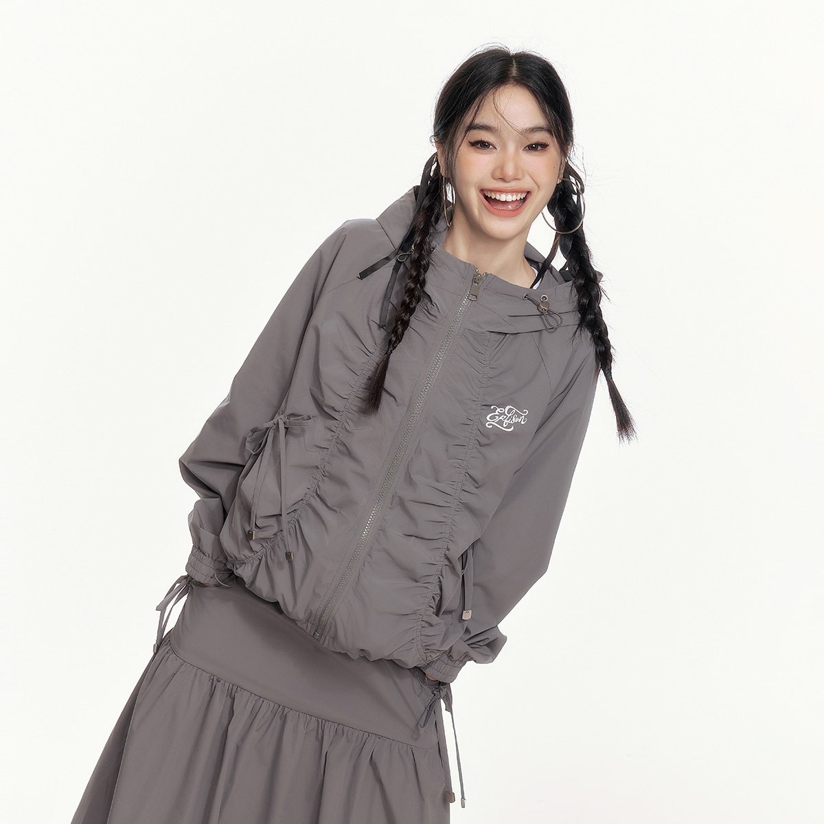 Eptison Woman Embroidered Hoodie Jacket — фото 2