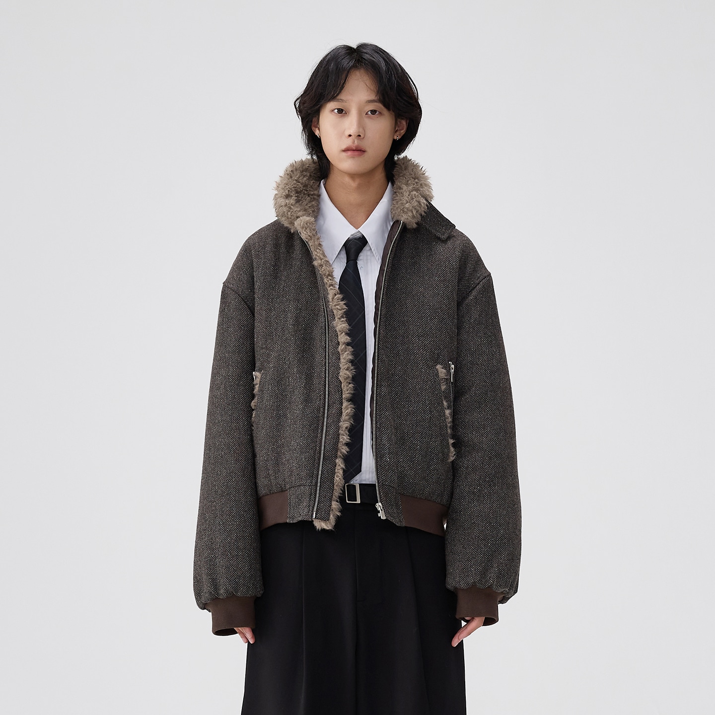 Benmyshower Wool Collar Padded Coat — фото 4