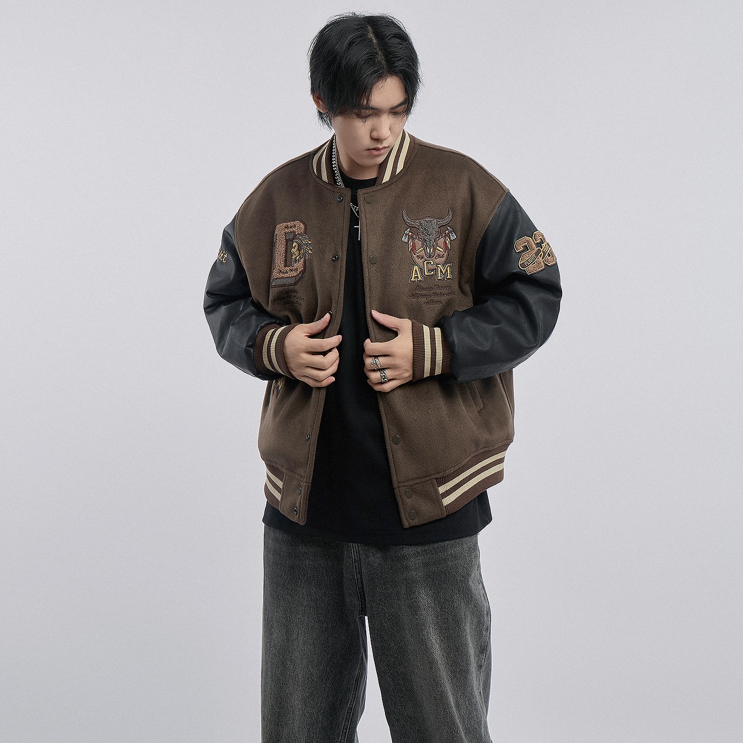 Vip Baseball Jacket Brown — фото 4
