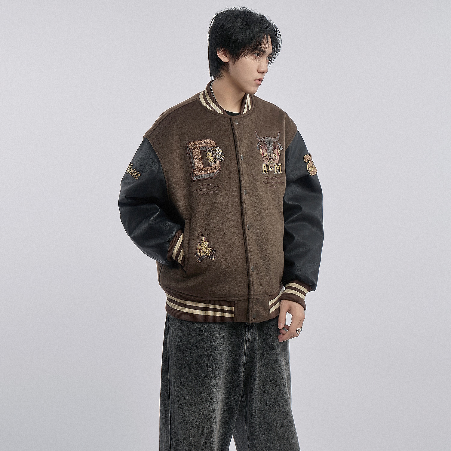 Vip Baseball Jacket Brown — фото 3